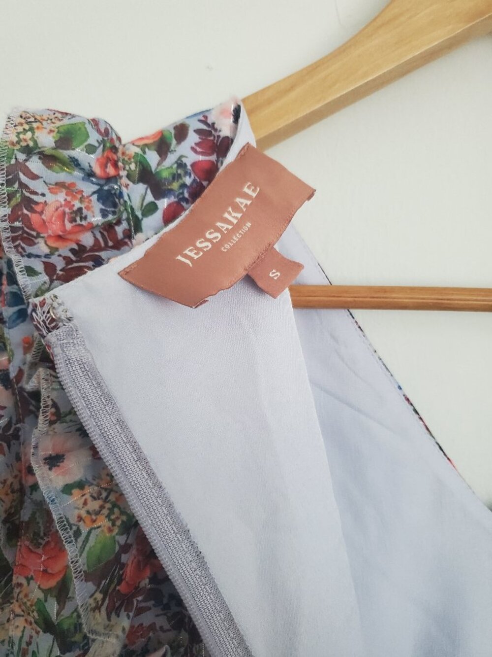 JessaKae Dress Floral Full Bloom Tiered Belted Mini Garden Tea Party SIZE SMALL - Picture 15 of 15